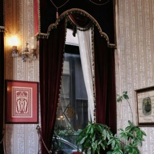 Vintage drapery in home